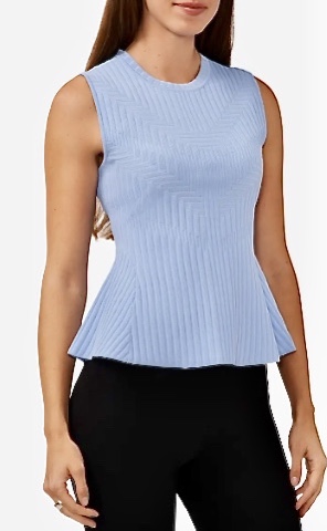 Light blue peplum top my client is buying for spring 