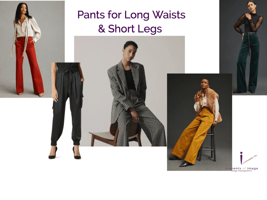 variety of pants to make your short legs look long