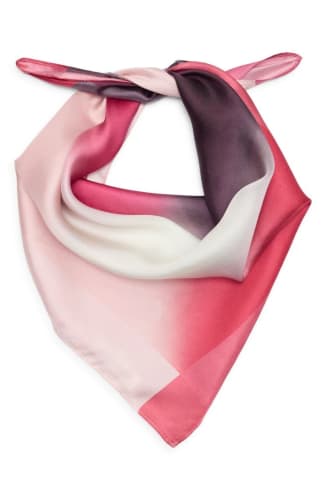 silk scarf in shades of pink and white
