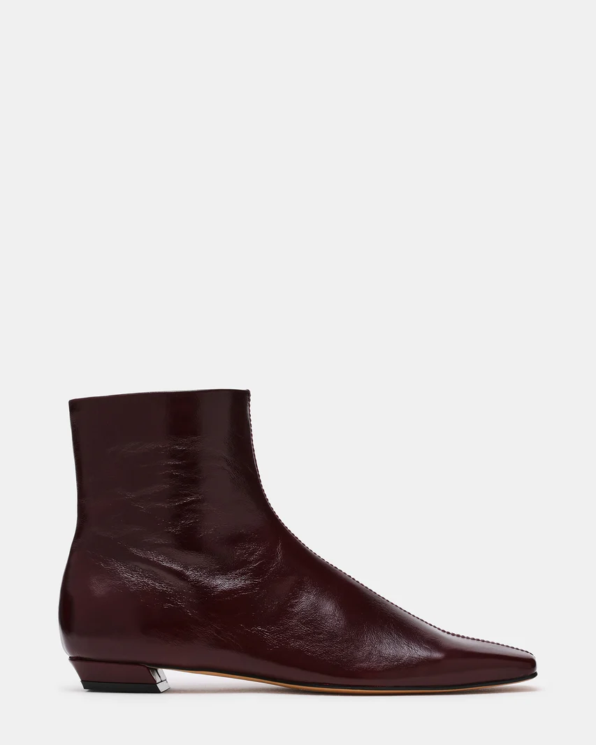 burgundy women's booties